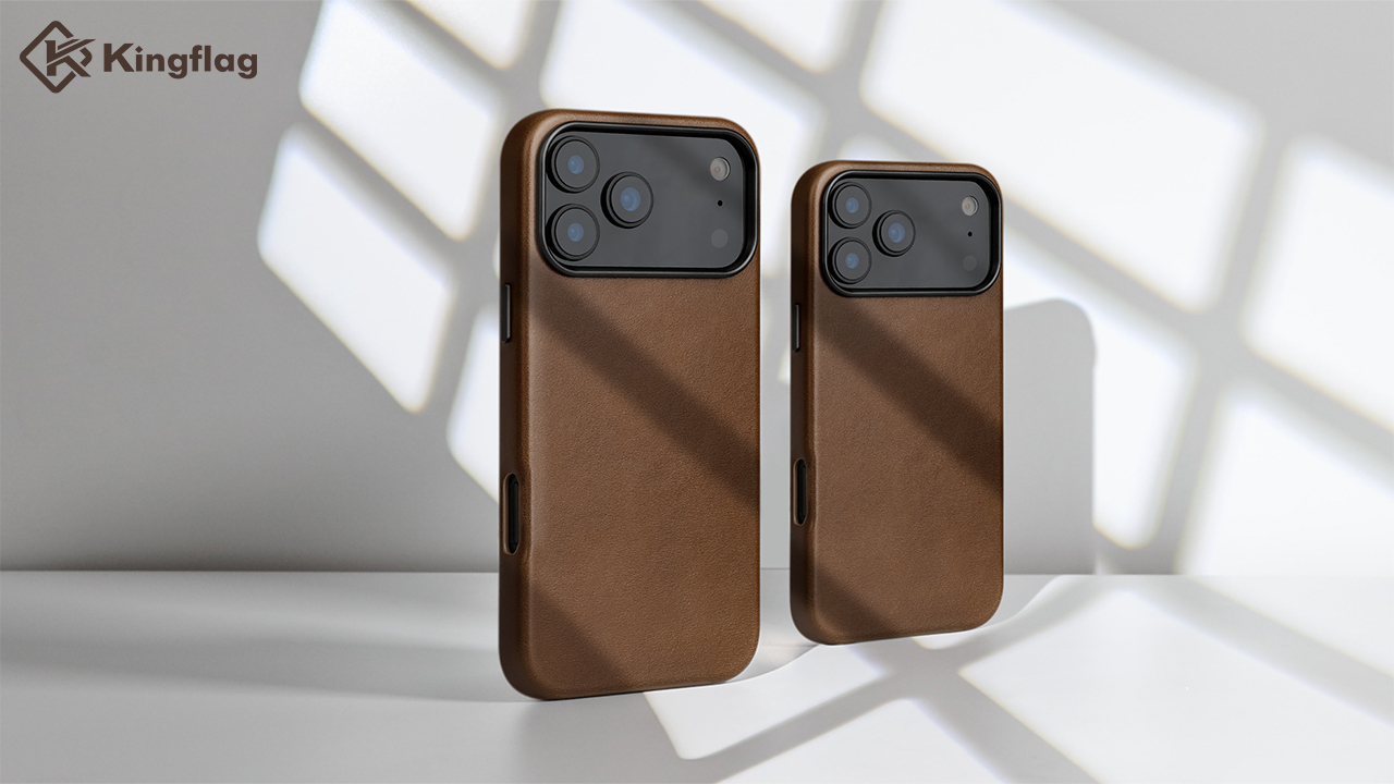 Amazon.com: kingflag Genuine Leather Case for iPhone 17 Pro Max